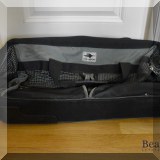 Z08. Kiva Designs black & green canvas rolling bag - $28 